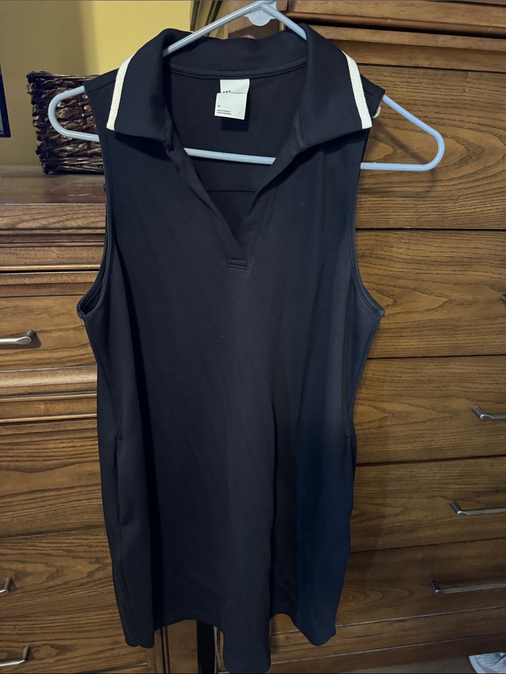 NWOT All In Motion Black Collar Dress
